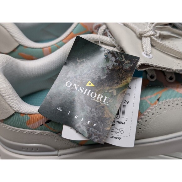 NWOB REEF Men's Onshore Pebble Golf Shoes Vintage White Floral Size 11 - CJ6426 - Picture 5 of 10